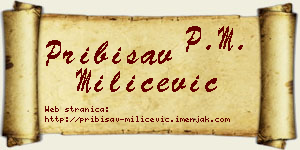 Pribisav Milićević vizit kartica